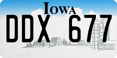 IA license plate DDX677