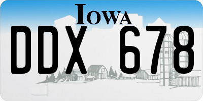 IA license plate DDX678