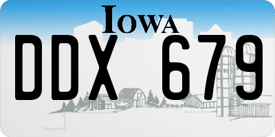 IA license plate DDX679