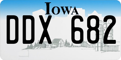 IA license plate DDX682