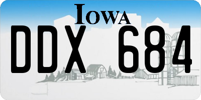 IA license plate DDX684