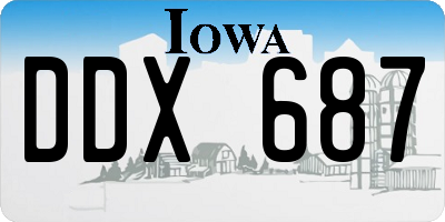 IA license plate DDX687