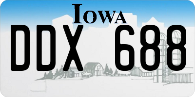 IA license plate DDX688