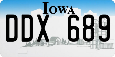 IA license plate DDX689