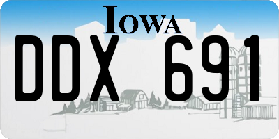 IA license plate DDX691