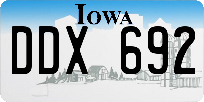 IA license plate DDX692
