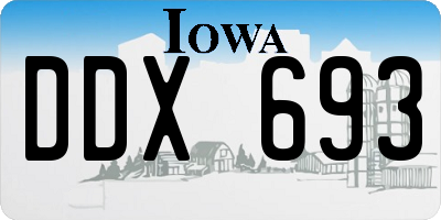 IA license plate DDX693