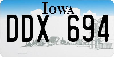 IA license plate DDX694