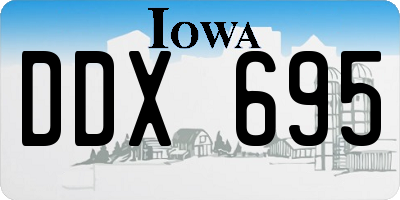 IA license plate DDX695
