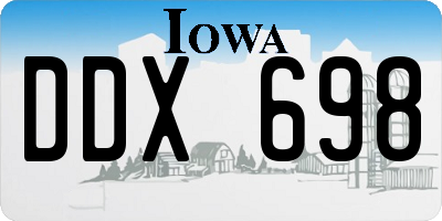 IA license plate DDX698