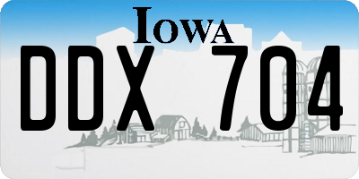 IA license plate DDX704