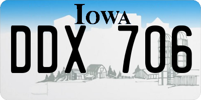 IA license plate DDX706