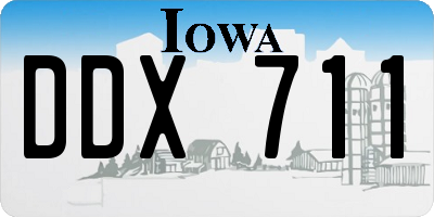 IA license plate DDX711