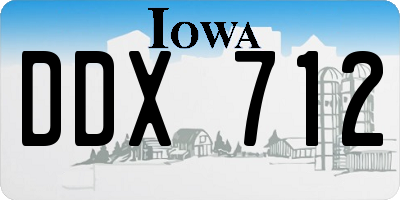 IA license plate DDX712
