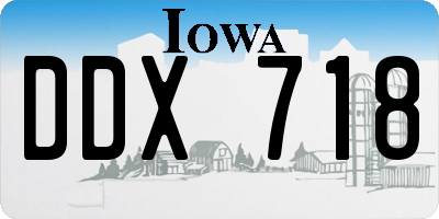 IA license plate DDX718