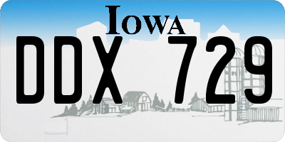 IA license plate DDX729