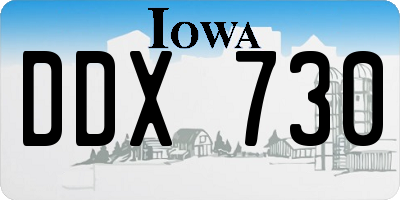 IA license plate DDX730