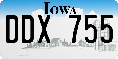 IA license plate DDX755