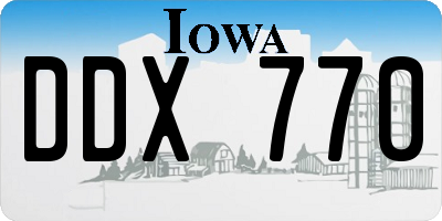 IA license plate DDX770