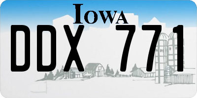 IA license plate DDX771