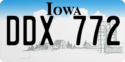 IA license plate DDX772