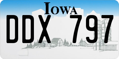 IA license plate DDX797