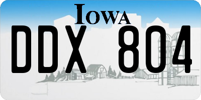 IA license plate DDX804