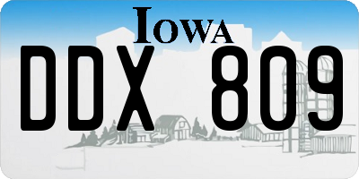 IA license plate DDX809