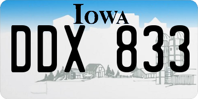 IA license plate DDX833