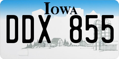IA license plate DDX855