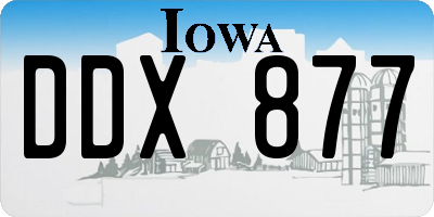 IA license plate DDX877