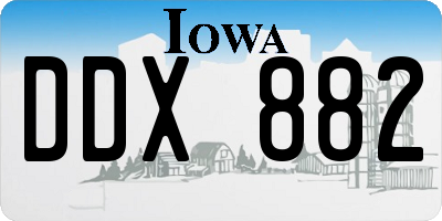 IA license plate DDX882