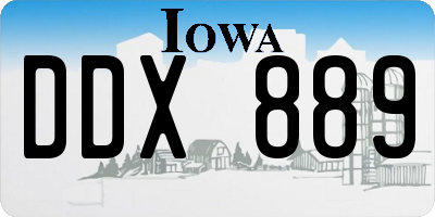 IA license plate DDX889