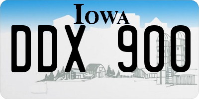 IA license plate DDX900
