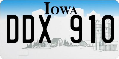 IA license plate DDX910