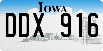 IA license plate DDX916