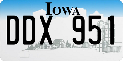 IA license plate DDX951