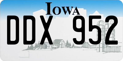 IA license plate DDX952