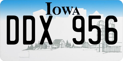 IA license plate DDX956
