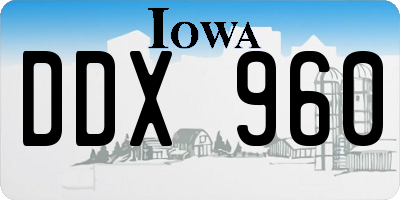 IA license plate DDX960