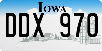 IA license plate DDX970