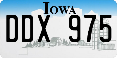 IA license plate DDX975