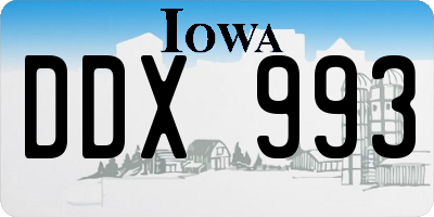 IA license plate DDX993