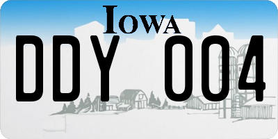 IA license plate DDY004