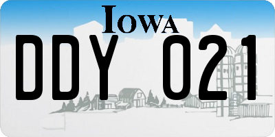 IA license plate DDY021