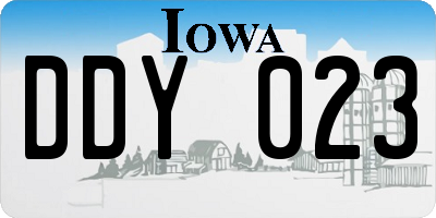 IA license plate DDY023