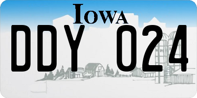 IA license plate DDY024