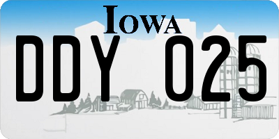 IA license plate DDY025