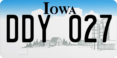 IA license plate DDY027