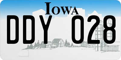 IA license plate DDY028